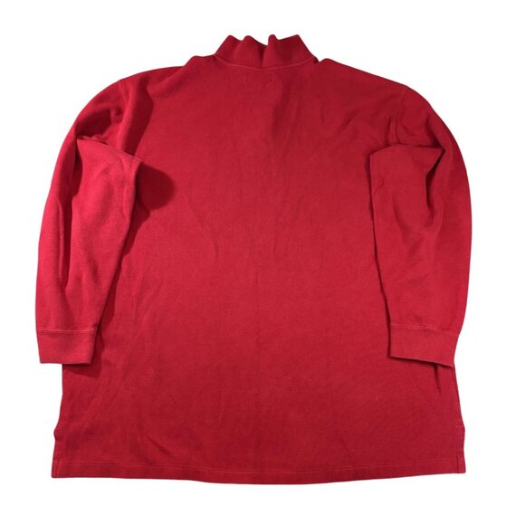 Polo By Ralph Lauren Red Quarter-Zip Pullover Sweater 3XLT Tall 100% Cotton Mens - Picture 2 of 6